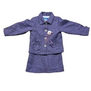 Vintage Ben Silver‎ Girls' 2-Piece Wool Jacket & Dress Set Size 4T Herringbone